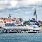 Beautiful cityscape, Tallinn, the capital of Estonia, view of the city from the sea, travel... | Von olezzo